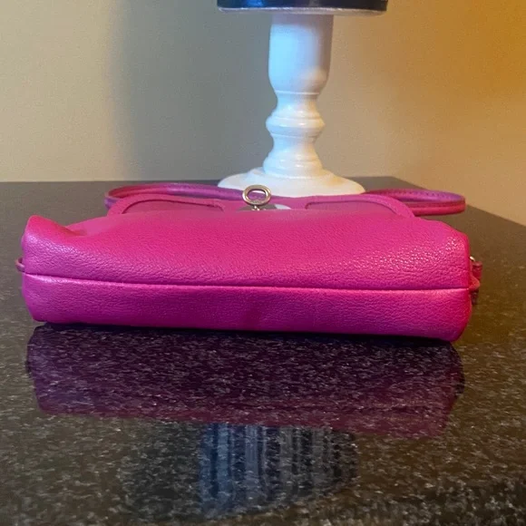 FOSSIL Monica Leather Pink Mini Convertible Crossbody Bag - Picture 13 of 14